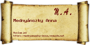Mednyánszky Anna névjegykártya